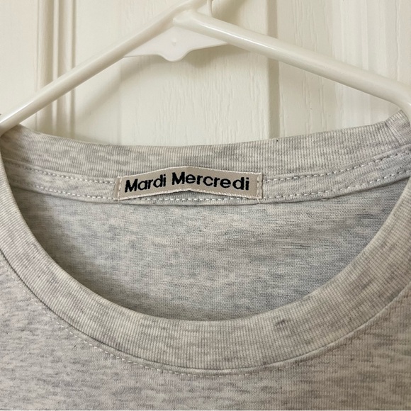 NWOT MARDI MERCREDI TSHIRT SWING THE TAIL DDANJI FLOWER CHOKER_OATMEAL BLACK - Picture 4 of 8
